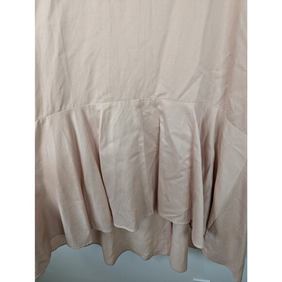 NWT Maeve Anthropologie Camellia Dropwaist Ruffled High-Low Dress in Rose - Picture 3 of 8